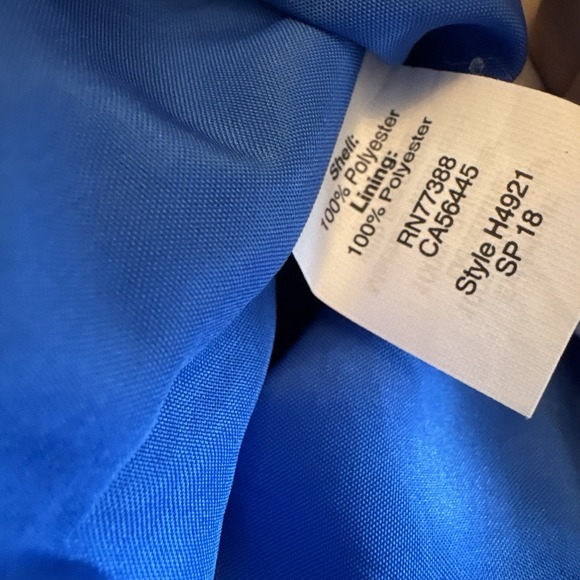 J. Crew Womens Size 4 Blue Abstract Floral Tank Top Scalloped Neck Spring - Picture 5 of 5